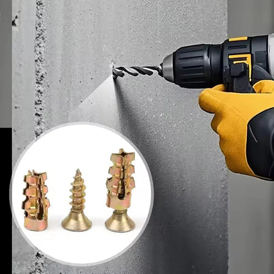 Anchors Screw,6*14mm Door Hinge Thread Screws,Versatile Stone Tile Cabinet Partition Hinge Expansion Screw,for House Decoration Peaceful Pleasures Health and Wellness 90packs