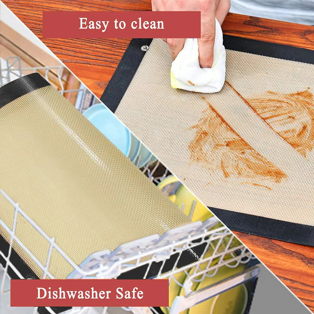 Baking Mat Silicone Leakproof Cookie Tray Non-stick Baking Basket Heat Resistant Oven Liner Home Kitchen Tools Baking Mat Peaceful Pleasures Health and Wellness