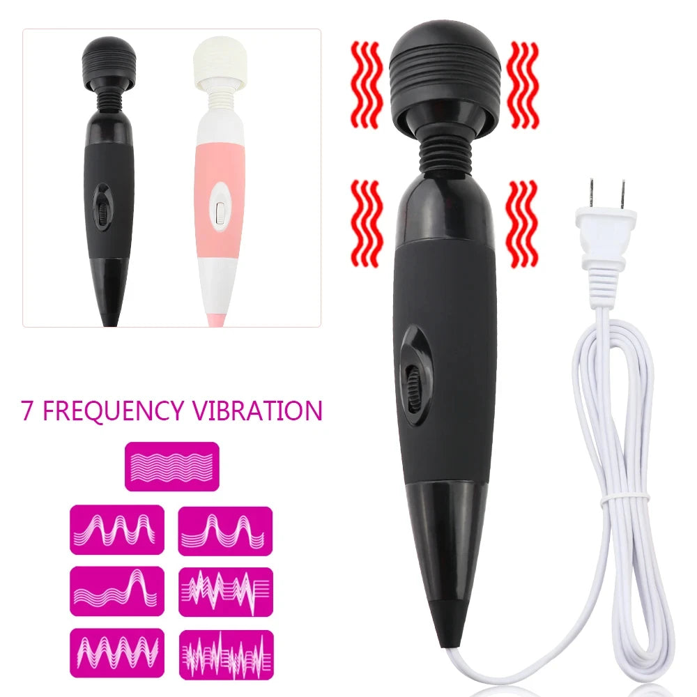 Wired Vibrating Massager for Women, Dual G-Spot & Clitoral Stimulation, Waterproof Body Massage Toy Peaceful Pleasures Health and Wellness