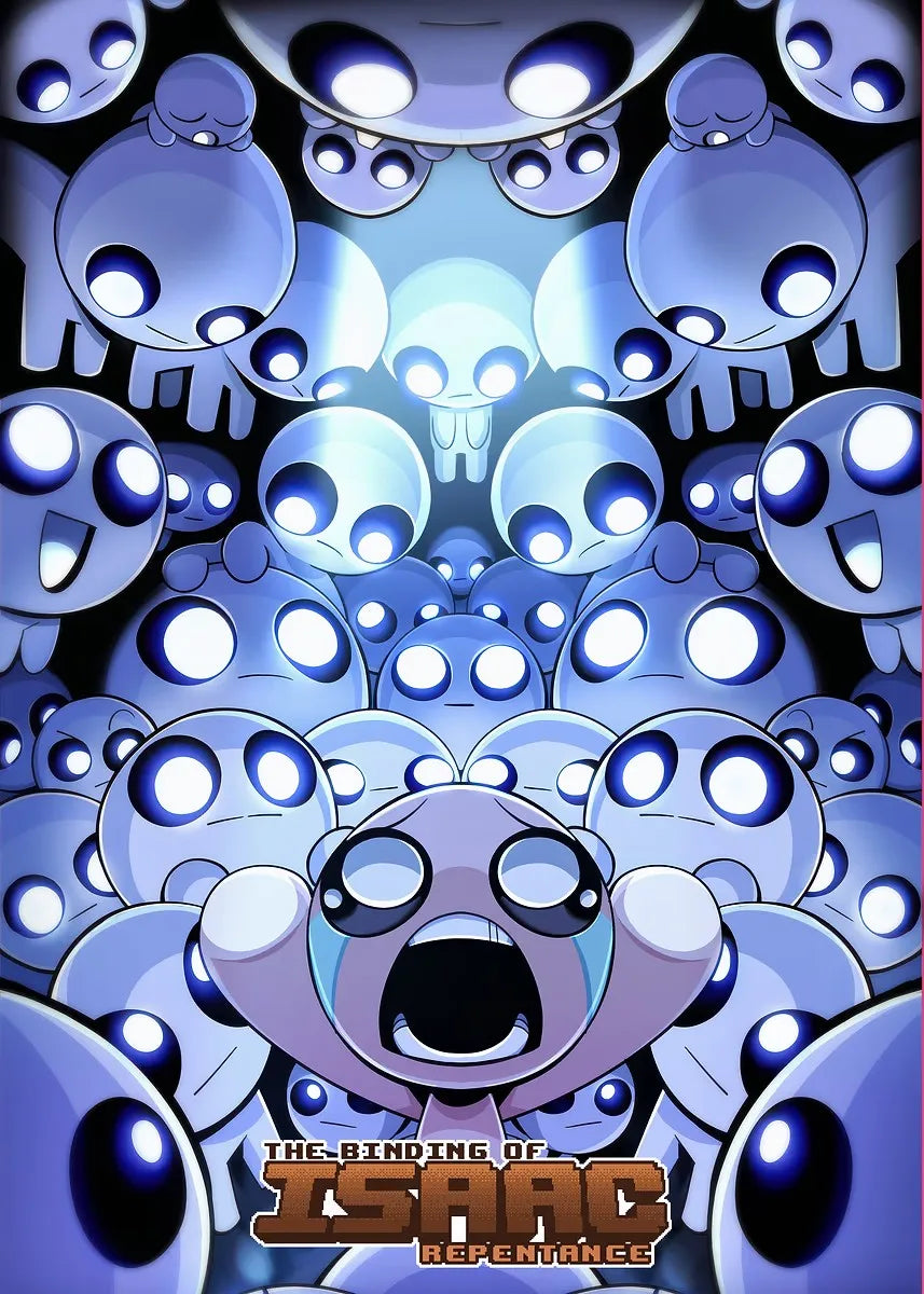 Binding of Isaac Canvas Wall Art | Roguelike Game Poster Print