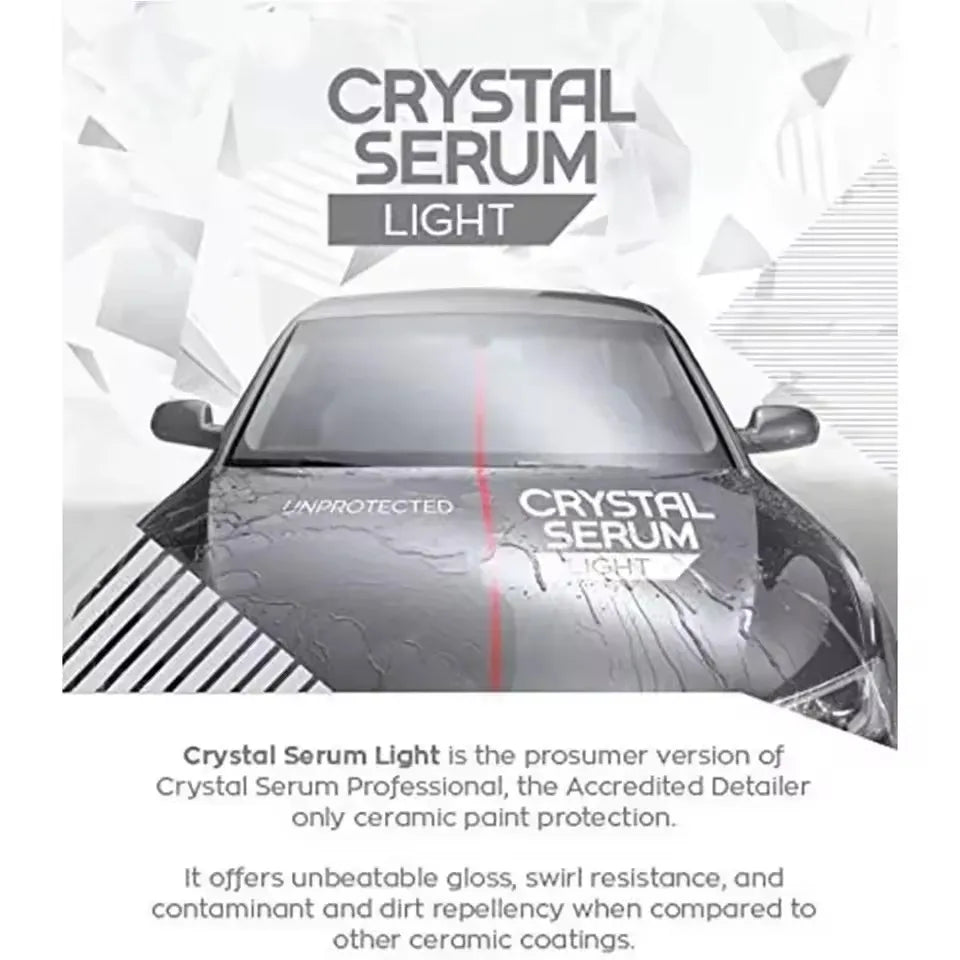 Crystal Serum Light Ceramic Coating for Cars Protect Car Paintwork High Shine Easy To Apply 50ml 5 Years Durability Peaceful Pleasures Health and Wellness