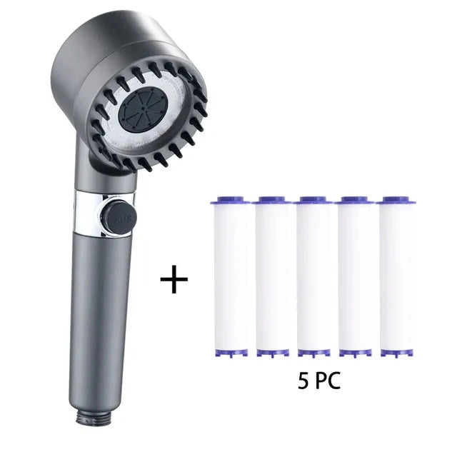 3-Mode High Pressure Turbo Fan Shower Head | Water Saving