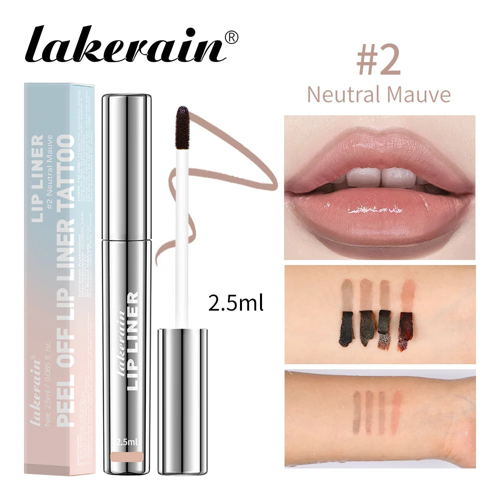 4colors Lip Liner Tattoo Matte Peel Off Enhance Lips Lip Liner Waterproof Long Lasting Moisturizing Lips Gloss Tattoo Cosmetics Peaceful Pleasures Health and Wellness 02 Neutral Mauve