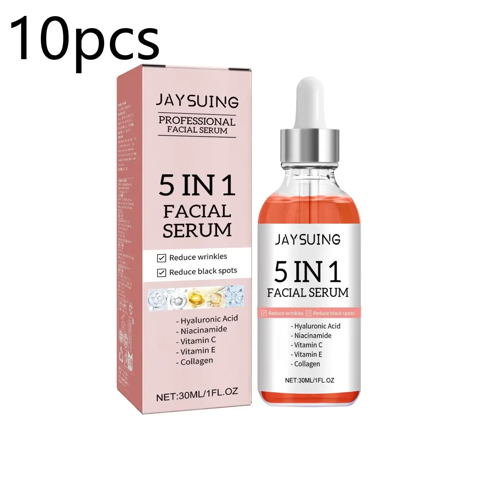 5-in-1 Anti-Aging Face Serum – Fade Fine Lines & Brighten Skin Peaceful Pleasures Health and Wellness buy 5 free 5 United States