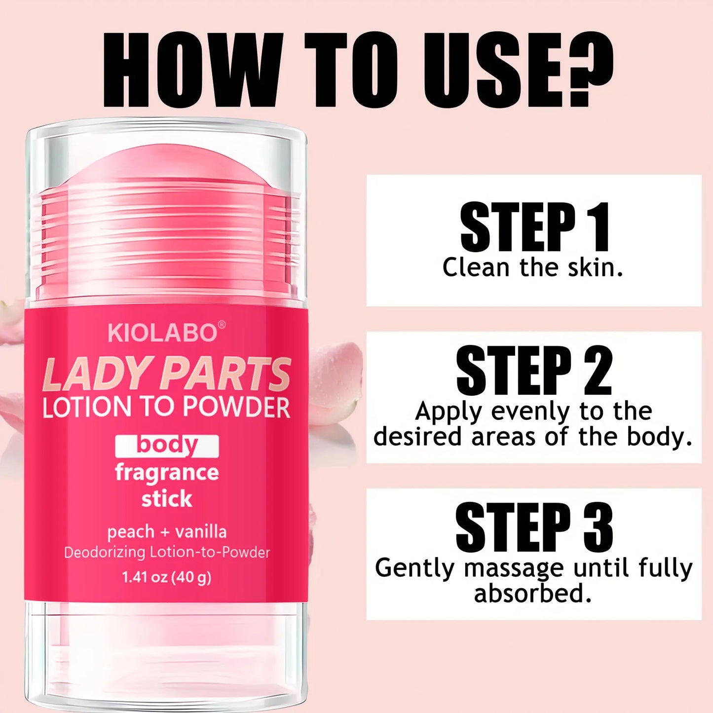 Rose Natural Deodorant Stick 40g | Long-Lasting & Moisturizing