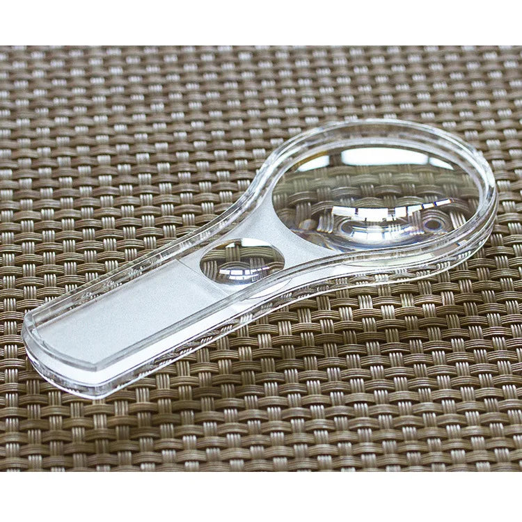 10X Loupe 52Mm Double Lens Handheld Acrylic High Transmittance Reading 5X Magnifying Glass for The Elderly To Carry Peaceful Pleasures Health and Wellness