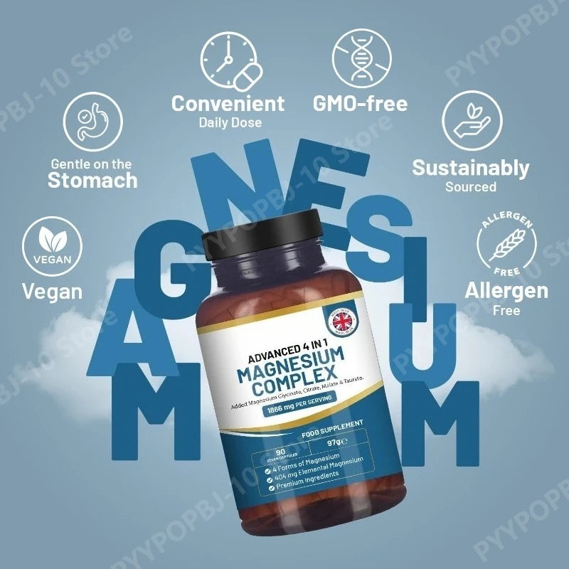 Magnesium Glycinate Complex 4-in-1 404mg Elemental 90 Caps