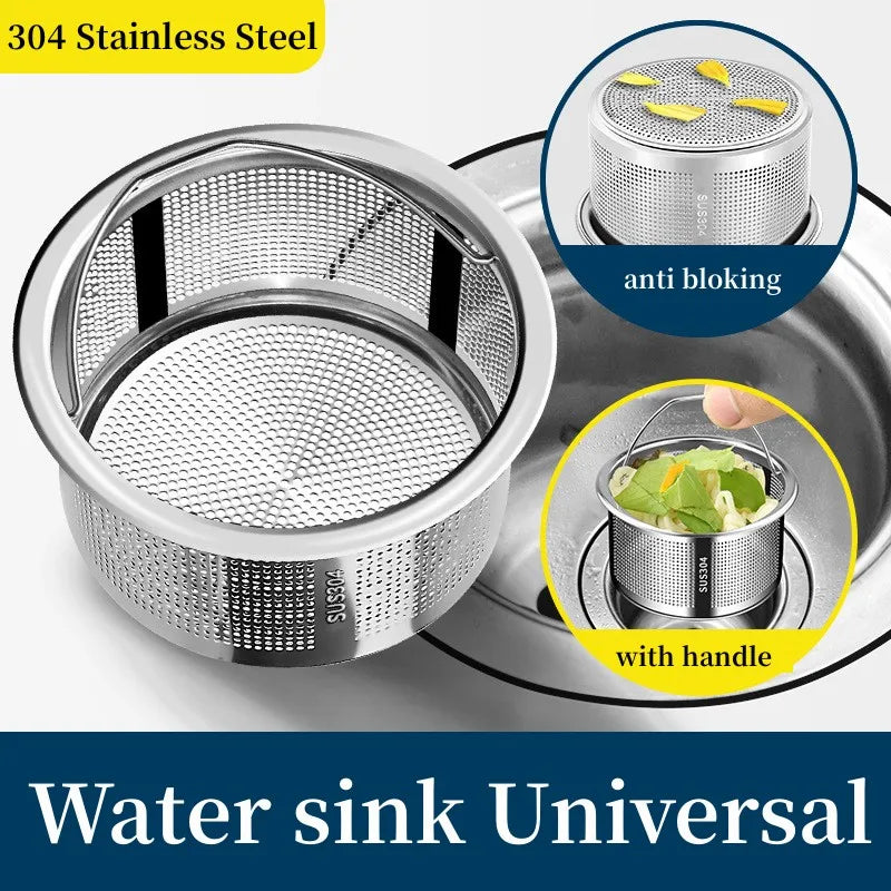 Stainless Steel Kitchen Sink Strainer & Drain Filter Basket