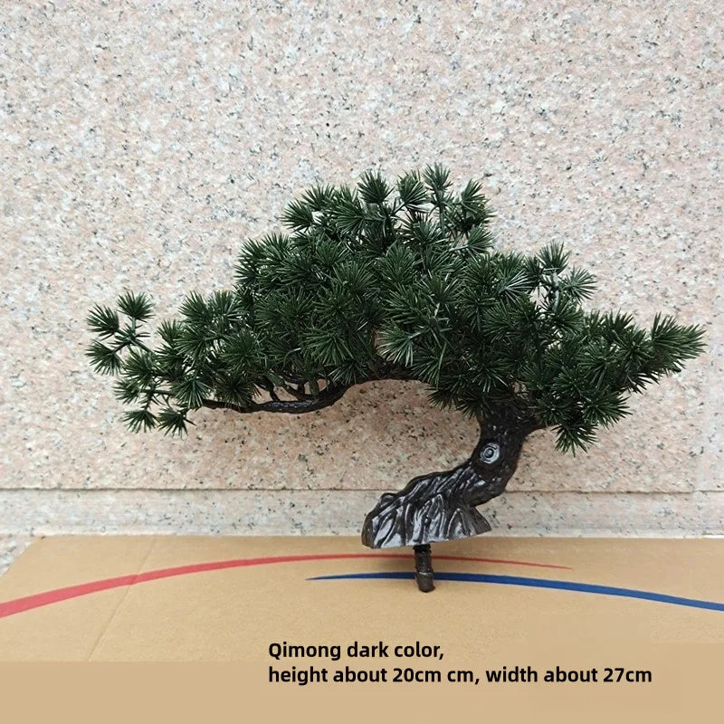 Artificial Pine Bonsai Tree – Faux Desktop Plant Decor