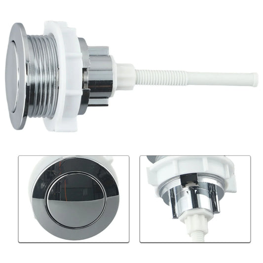 Silver ABS Single Push Toilet Tank Flush Button | Rust-Proof Toilet Flush Button Oasis Select China Mainland