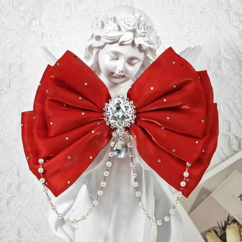Rhinestone Bow Hair Clip for Girls – Princess Party Accessory