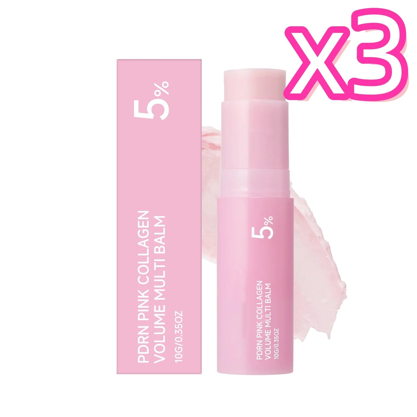 Collagen Multi Balm Revitalize Skin Reduce Rough Repair Damaged Skin Brighten Complexion Smooth Fine Lines PDRN Multi Balm Stick Peaceful Pleasures Health and Wellness 10g Boxed x 3