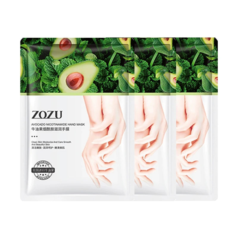 BIOAOUA Avocado Hand Mask – Moisturizing & Nourishing Gloves Moisturizing Hand Mask Peaceful Pleasures Health and Wellness 3 pairs