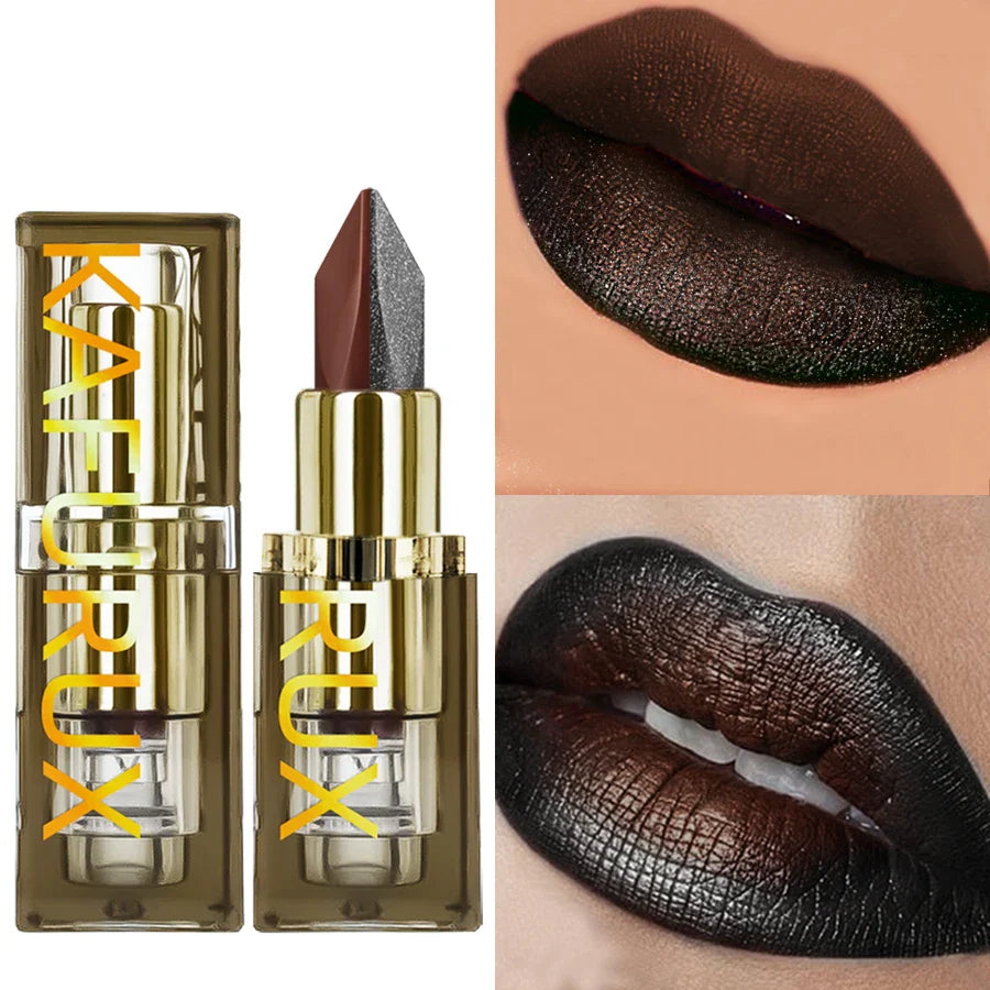 KAFURUX Two-Tone Lipstick | Waterproof Glitter & Matte Lip Tint