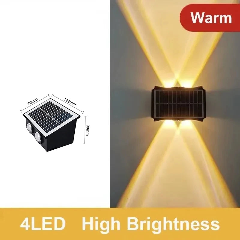 Solar LED Outdoor Wall Light – IP65 Waterproof Up & Down Glow