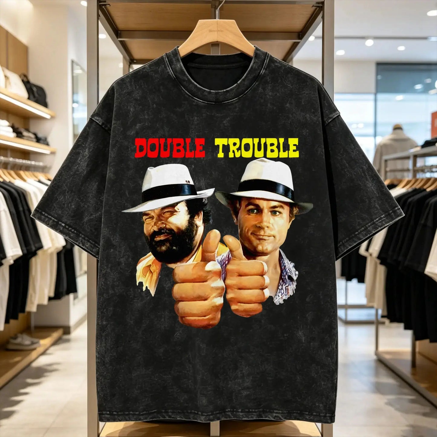Bud Spencer and Terence Hill T Shirt Men Cotton Novelty T-Shirts Crew Neck Tee Shirt Short Sleeve Clothing Original Peaceful Pleasures Health and Wellness 6 XXL