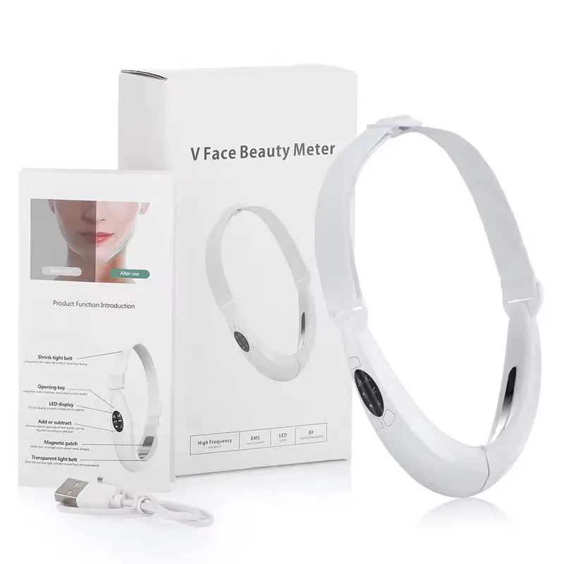 Personal V Shape Face Lift Meter Chin Ems Facial Massager Rf Lifting V Line up Beauty Tool Skincare Instrument Face Massager Peaceful Pleasures Health and Wellness