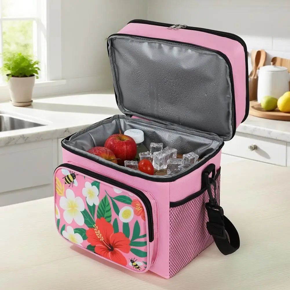 Large Insulated Cooler Tote Bag | Double-Layer Picnic Bag