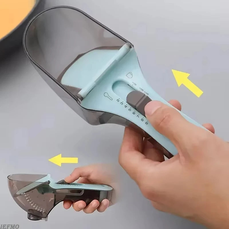 Adjustable Measuring Spoon Baking Plastic Measuring Spoon Kitchen Tool Plastic Scale Measuring Spoon Adjustable Measuring Spoon Peaceful Pleasures Health and Wellness