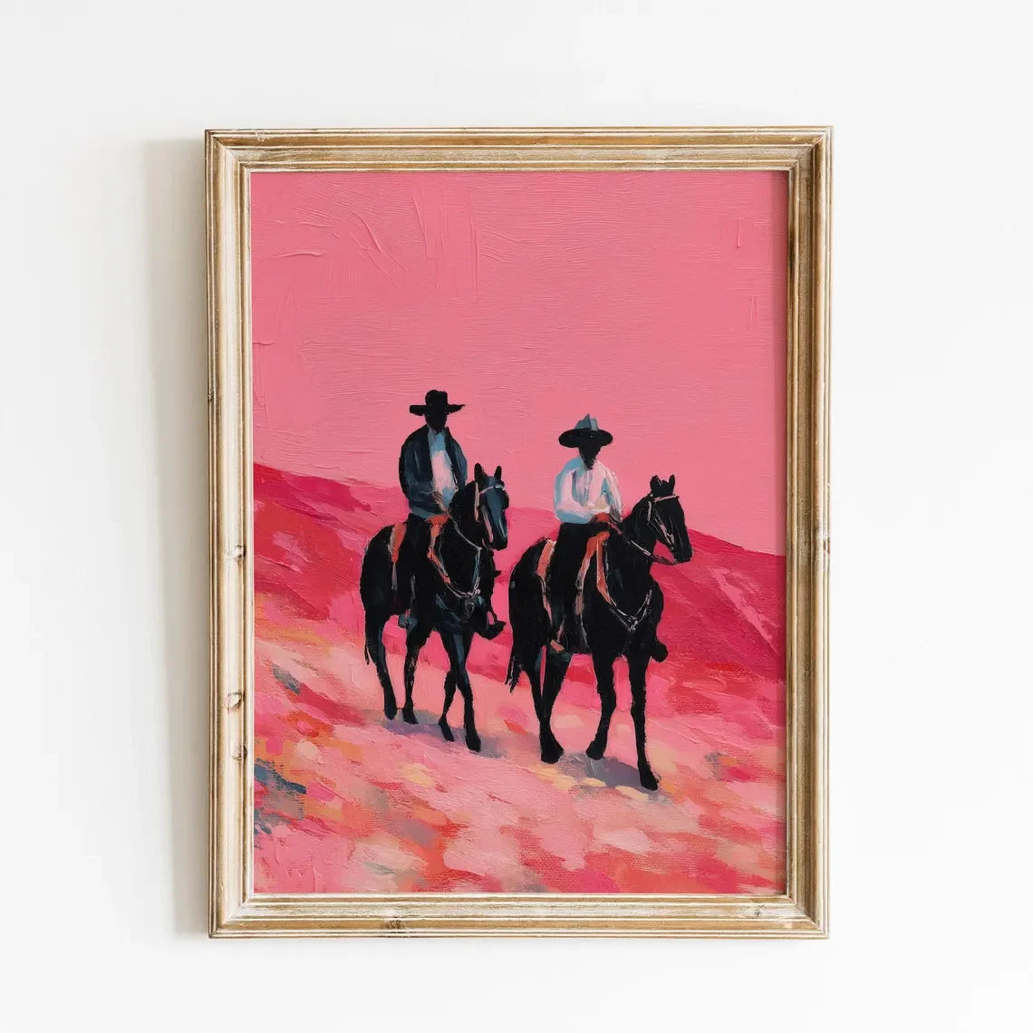 Southwestern cowboys Print, colorful abstract western horse painting, modern country cowboy poster, eclectic printable wall art Peaceful Pleasures Health and Wellness WS9025-7 50x70cm Unframed