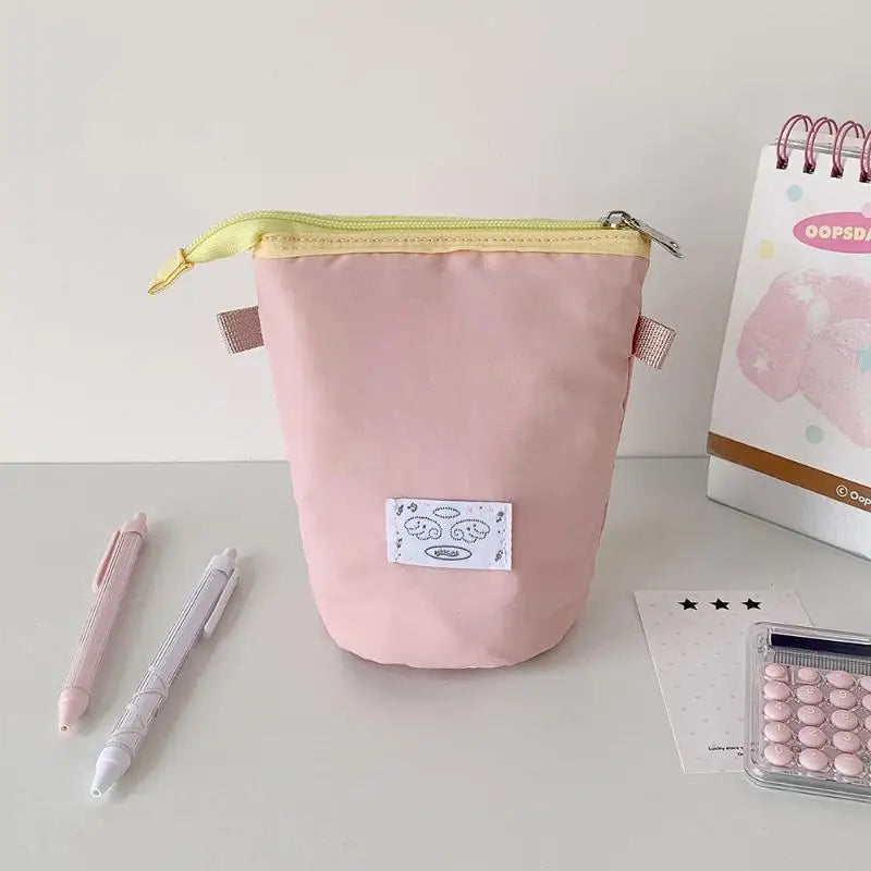 Polka Dot Pencil Case – Portable Large Capacity Pen Organizer