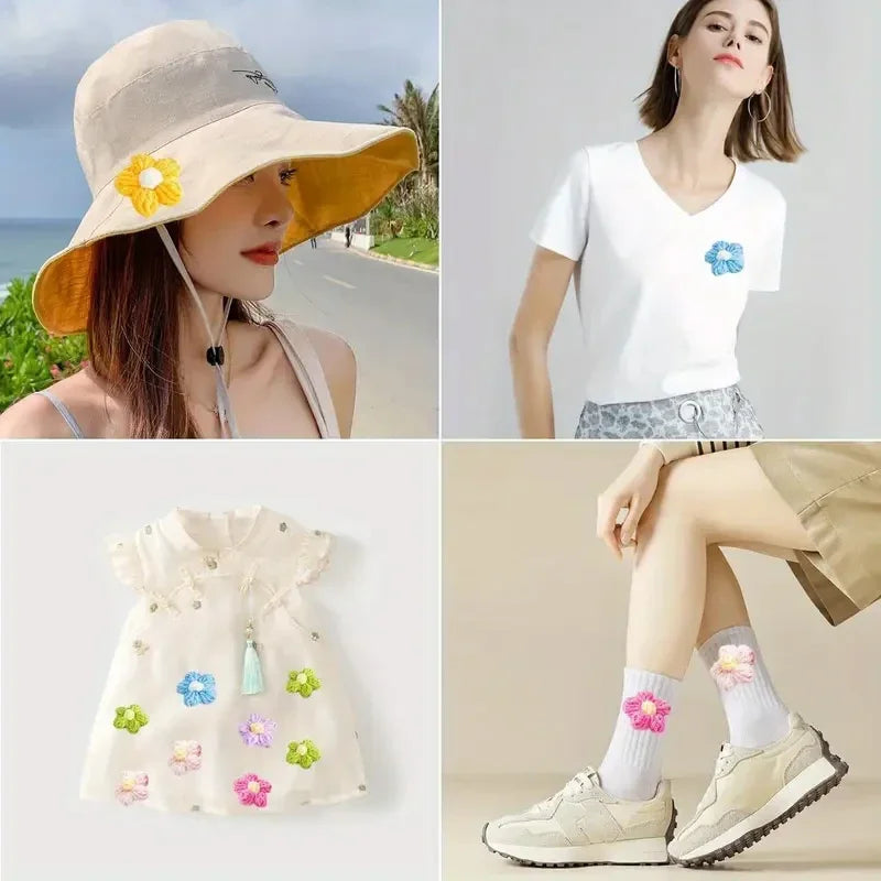 DIY Mirror Modification Material Edging Full Body Mirror Foam Flower Colored Handmade Floor Mirror Frame Decoration Cute Flower Peaceful Pleasures Health and Wellness