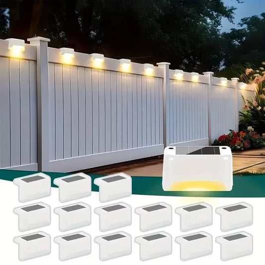Solar LED Stair & Fence Lights | IP65 Waterproof Garden Lights Solar Outdoor Light Peaceful Pleasures Health and Wellness