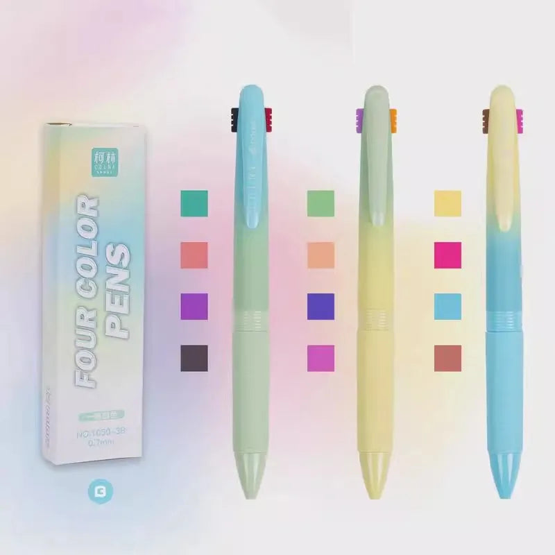 Gradient Multi-color Ballpoint Pen Smooth Writing Gel Pens Kids