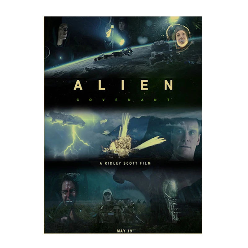 Retro Horror Movie Poster Canvas Wall Art | Unframed Print