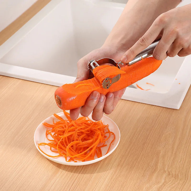 2pc high-quality stainless steel potato, cucumber, and carrot shredding tool, vegetable and fruit peeler, vegetable slicer Peaceful Pleasures Health and Wellness