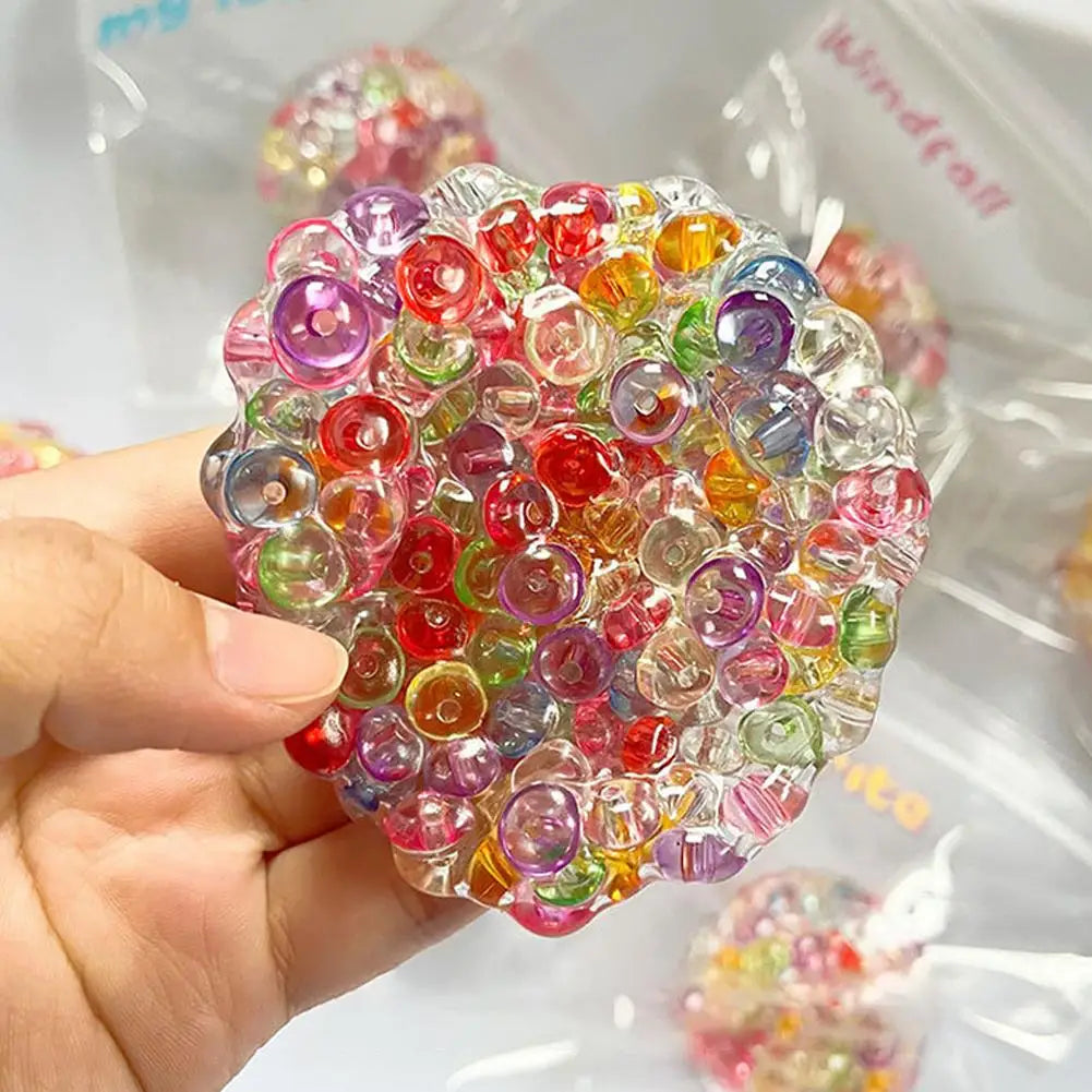 Creative Explosion Beads Squishy Balls Stress Relieving Toys Slow
