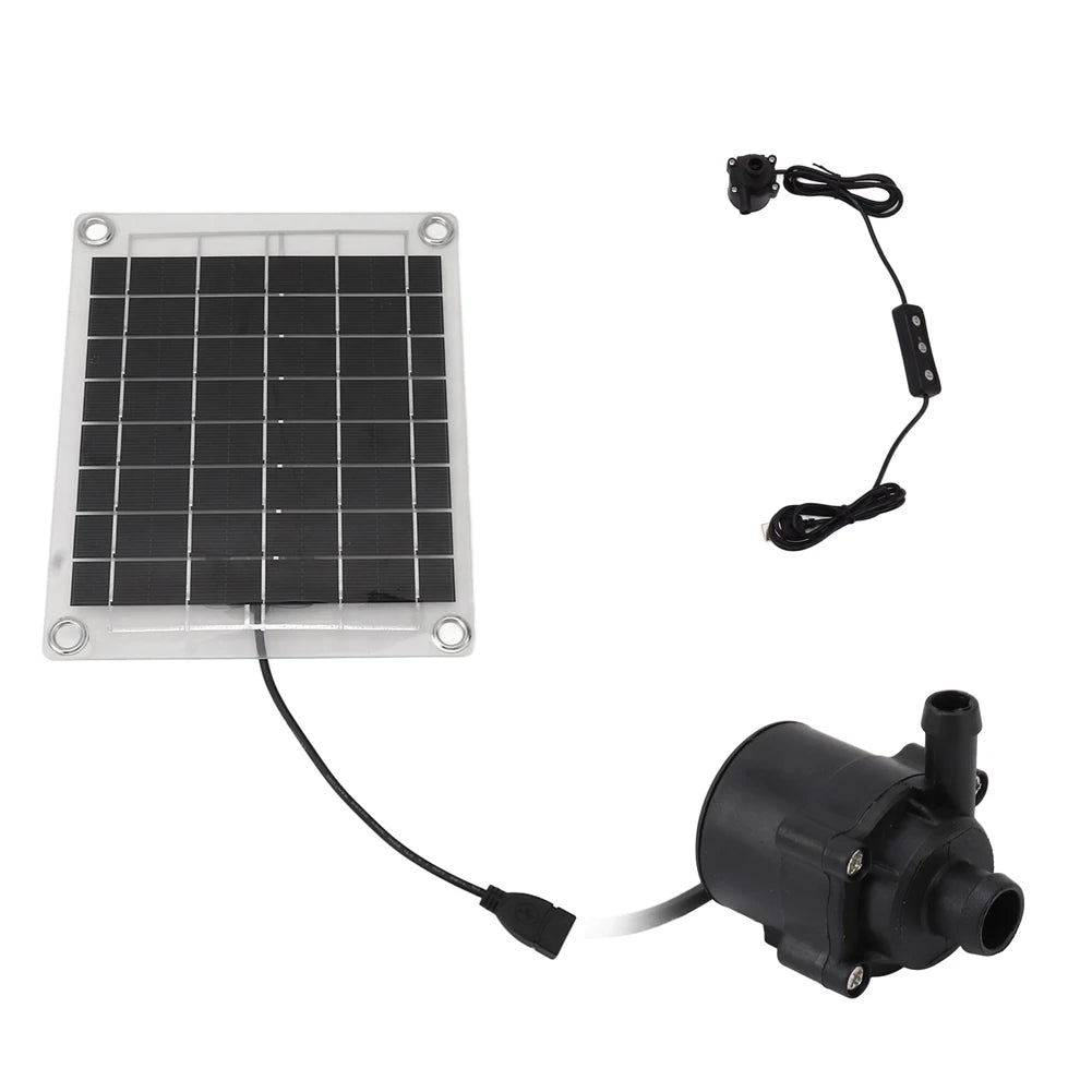 12V 10W Solar Water Pump Garden Decoration Mini Water Pump Watering System Solar Panel Pump with Adjustment Switch Kits for Pond Peaceful Pleasures Health and Wellness