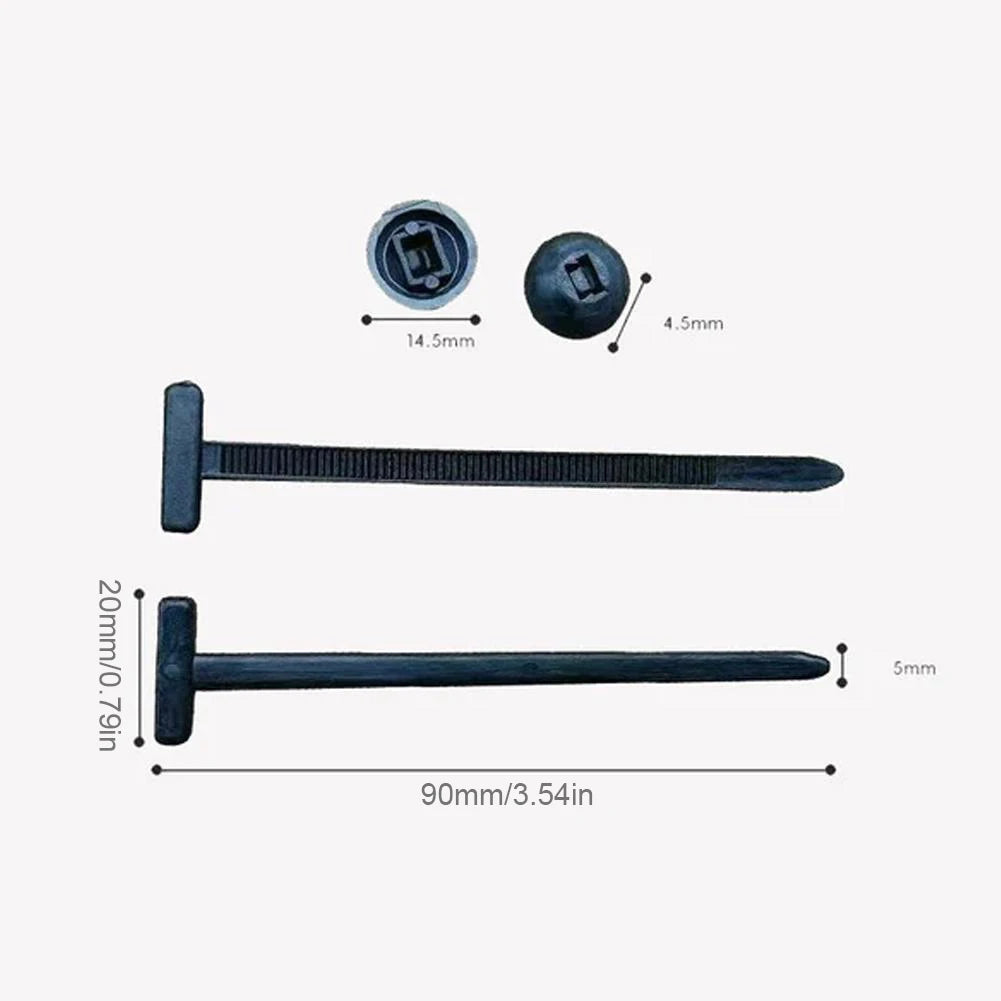 Nylon Universal Cable Tie Buckle-Heavy Duty Zip Ties Holder with Pin & Button Design Plastic Cable Ties Tool Fasteners Car Body Peaceful Pleasures Health and Wellness