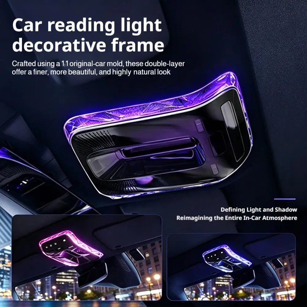 Reading Atmosphere Lights For Mercedes-Benz S/E/C-Class GLC200 GLE EQS EQE E200 C200 Crystal Reading Light Trim Decorative Frame Peaceful Pleasures Health and Wellness