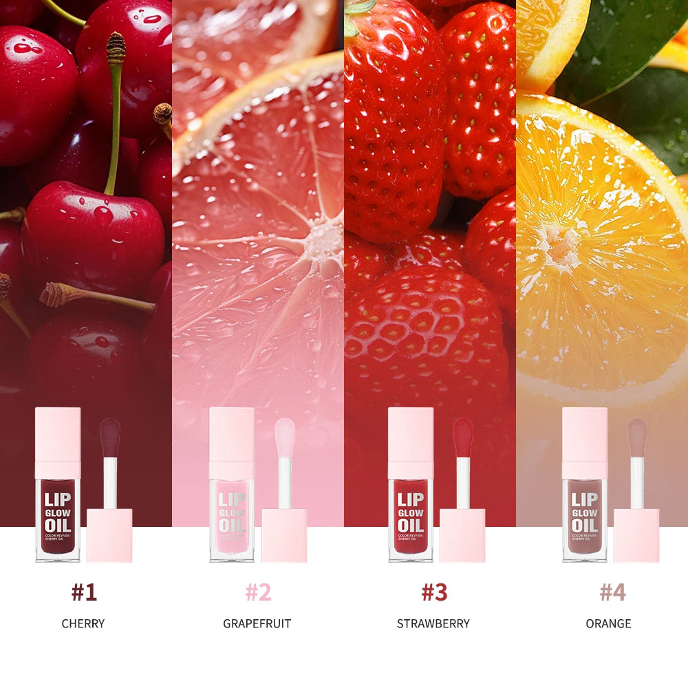 Tinted Glow Lip Oil Set Long Lasting Moisturizing Deep Hydrating Diminishes Lip Lines Waterproof Lipstick Natural Lip Makeup Kit Peaceful Pleasures Health and Wellness