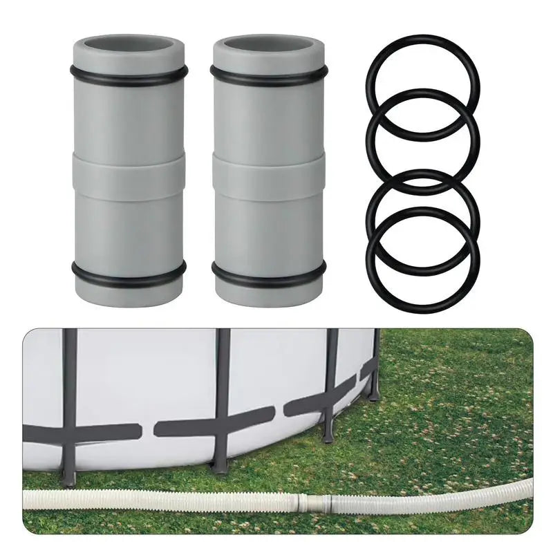 Pool Pump Connector Two-Way Pipe Connection Gadget For 1-1/4 Inch Or 32mm Hose With Rubber O-Ring Above-Ground Pool Supplies For Peaceful Pleasures Health and Wellness