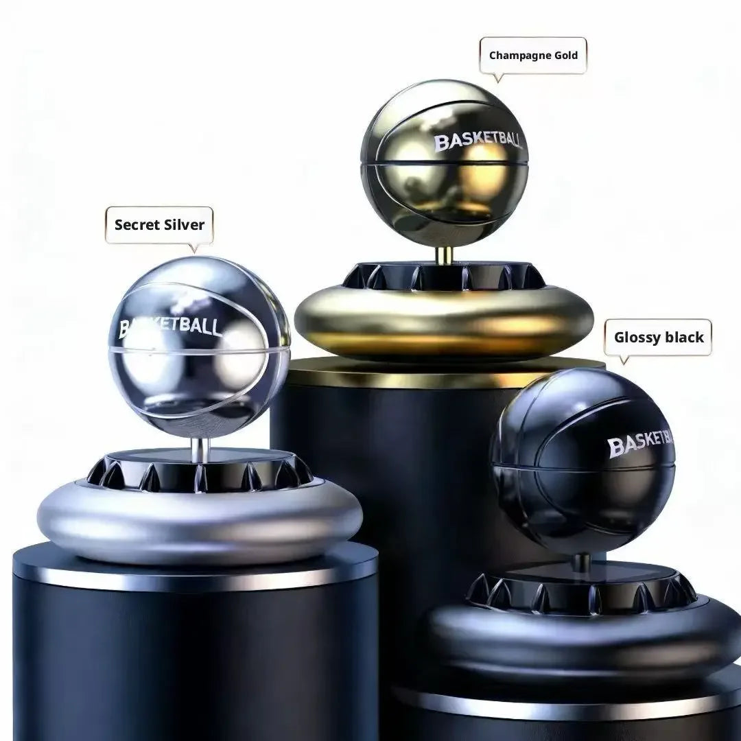 Automatic Rotating Basketball Car Perfume Solar Energy Aromatherapy Diffuser Formaldehyde Remover Long Lasting Light Scent Peaceful Pleasures Health and Wellness