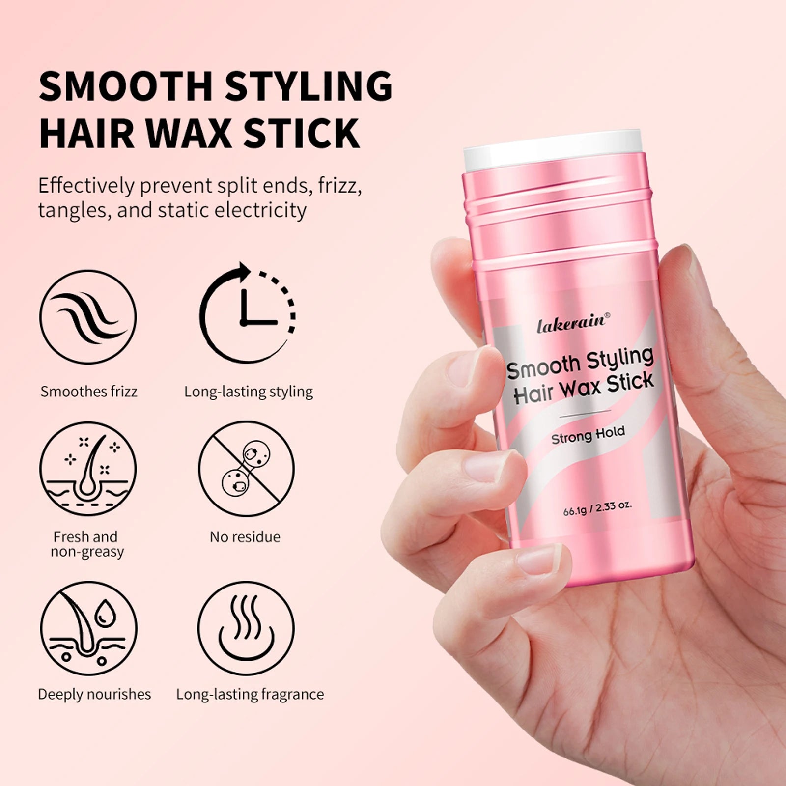 Hair Styling Wax for Women Anti Frizz Smoothing Professional Pomade Hair Mud Control Messy Hairs Wax Rod Peaceful Pleasures Health and Wellness