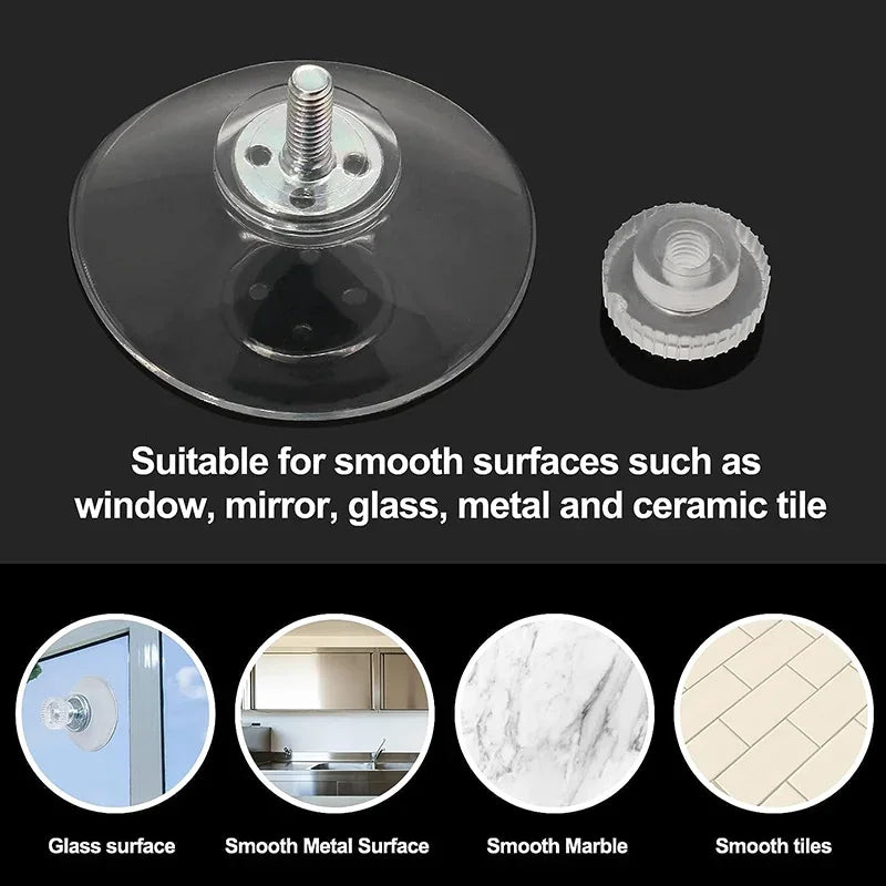 Clear PVC Suction Cup Pads – Strong Hold, 6-Pack | No-Drill Suction Cup Pads Peaceful Pleasures Health and Wellness