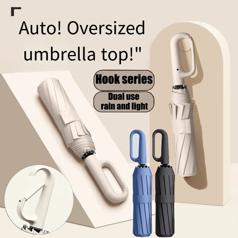 Oversized Windproof UV-Resistant Folding Umbrella | Auto Open