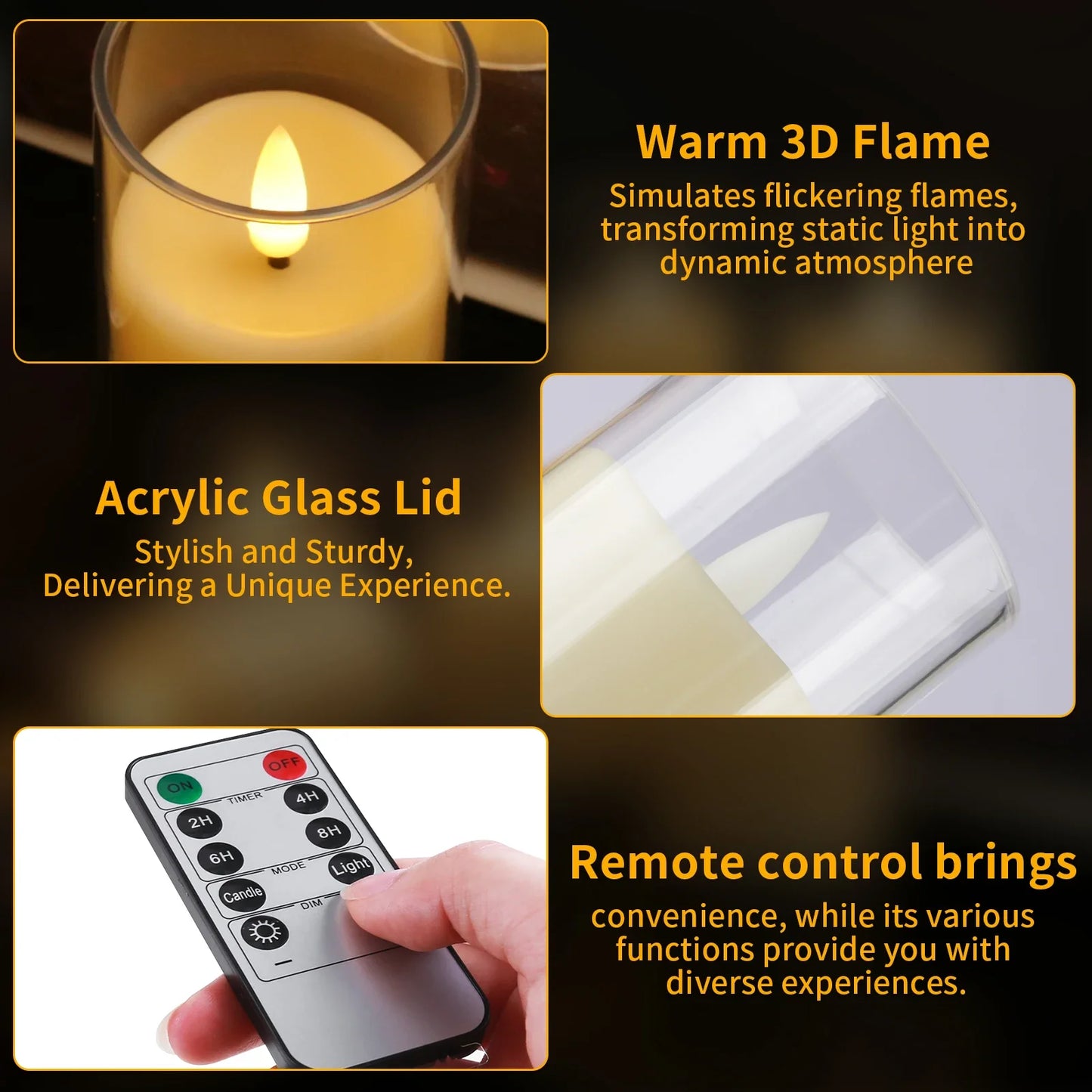 Flameless LED Candles 6/12 Pack – Remote & Timer | Home Decor