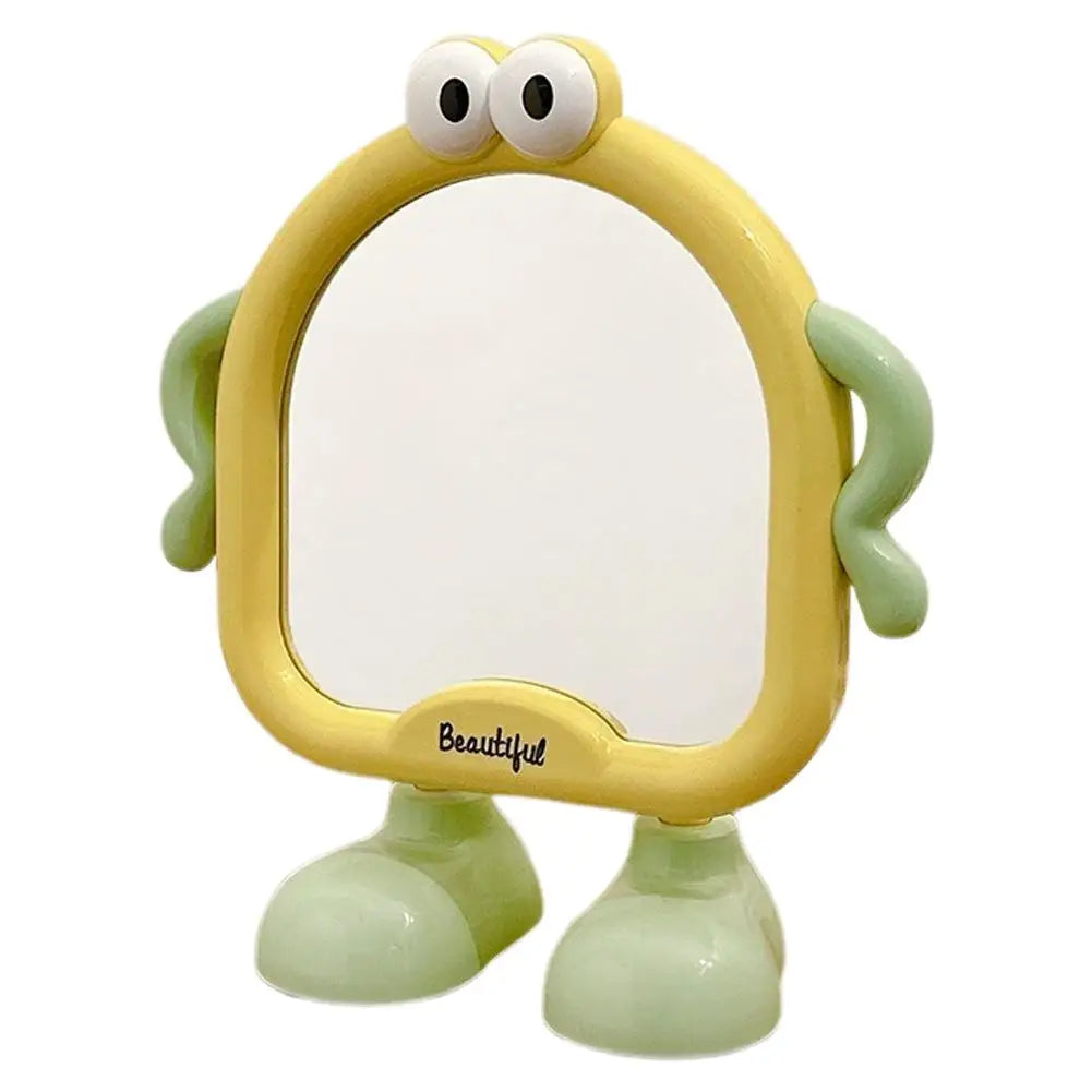 Cute Cartoon Desktop Makeup Mirror – Foldable Compact Vanity