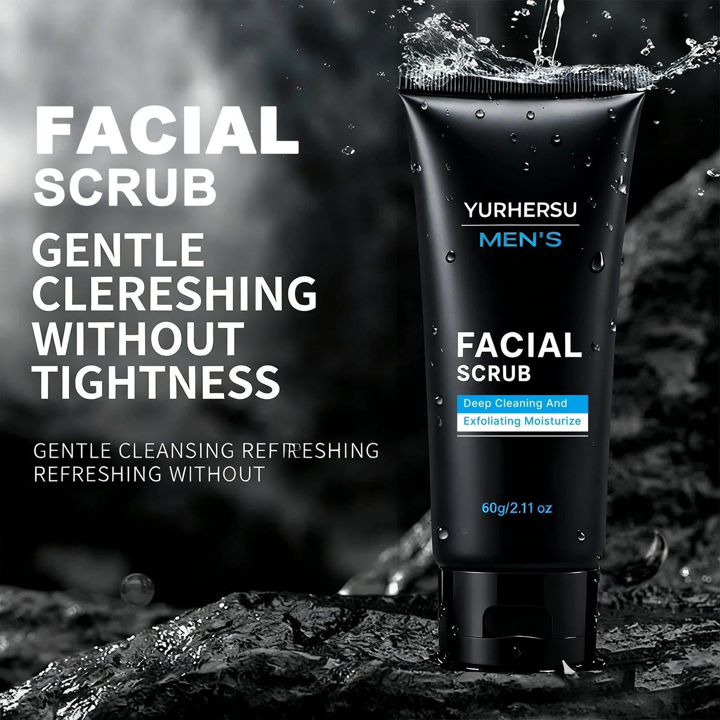 YURHERSU Men's Oil Control Exfoliating Face Scrub 60g