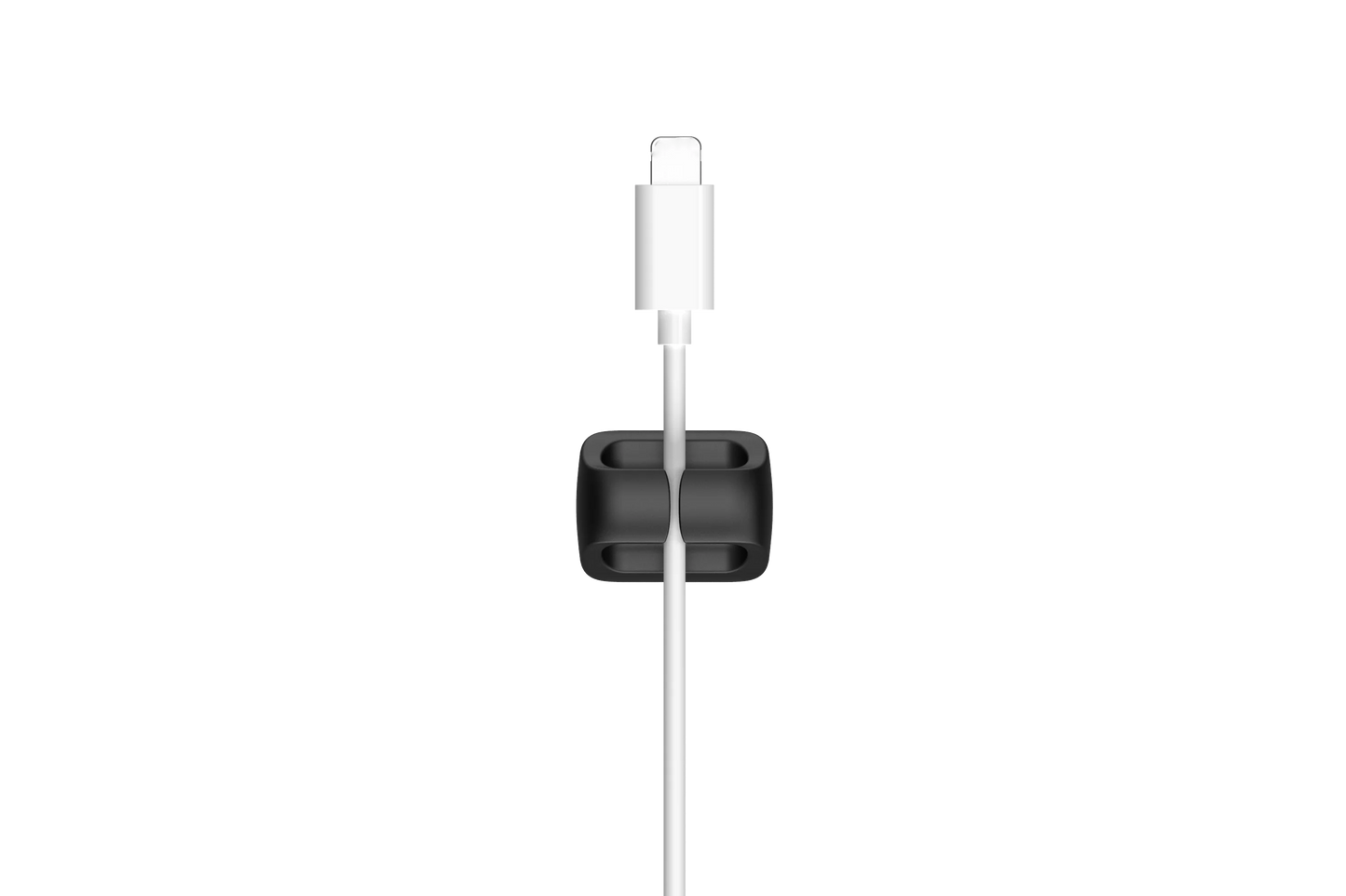 Adhesive Cable Clips Cord Organizer | 2–7 Slot Silicone Peaceful Pleasures Health and Wellness Black 1 Hole
