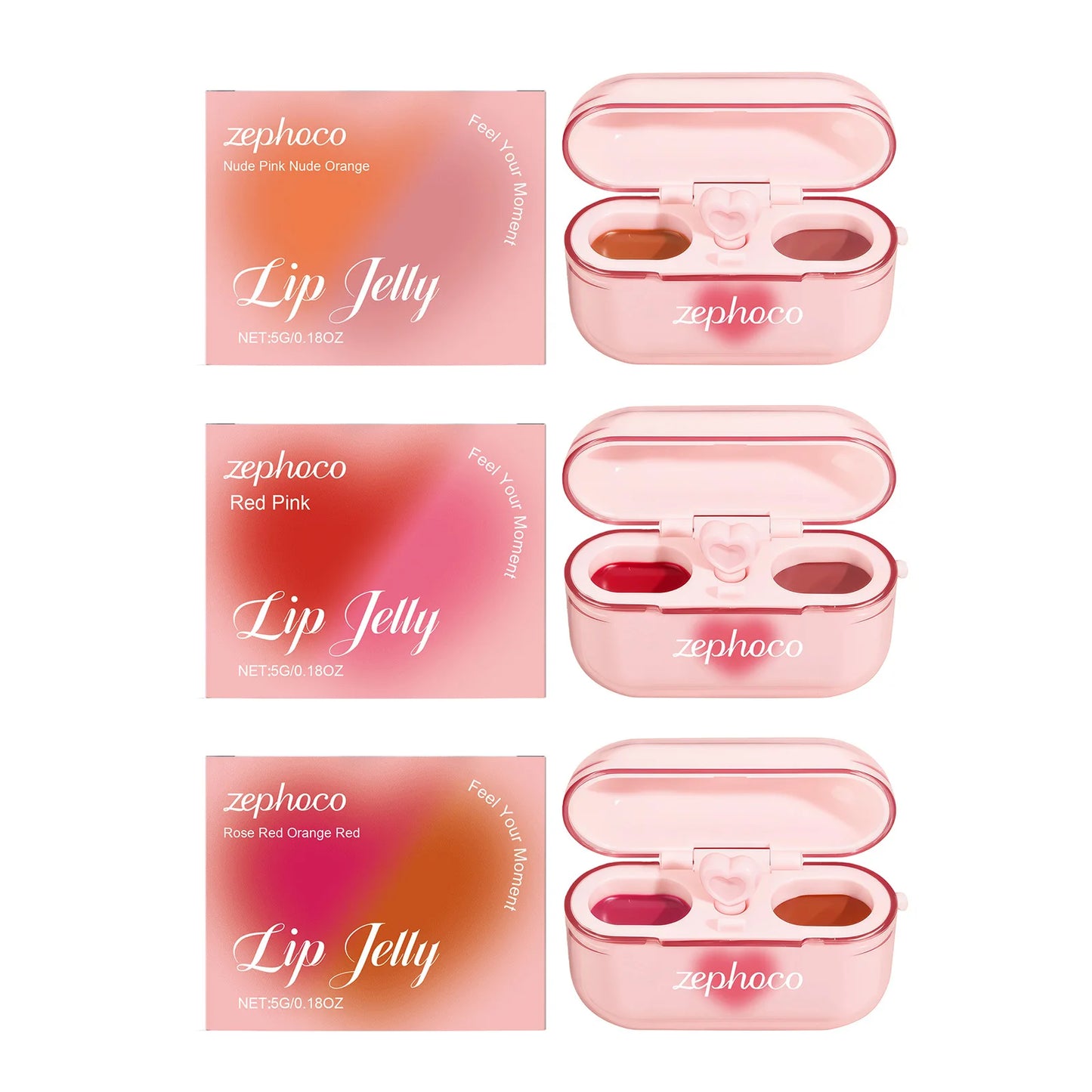 Two-Tone Jelly Lip Gloss – Shiny, Moisturizing & Long-Lasting