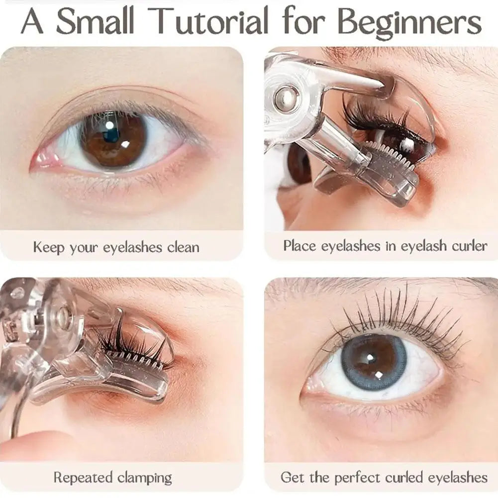 Dual-Type Eyelash Curler with Comb – Wide & Partial Clip