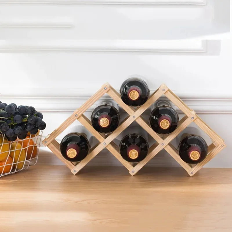 Assembled Wooden Wine Rack & Bottle Display Stand – Freestanding Kitchen, Bar & Home Wine Storage Organizer