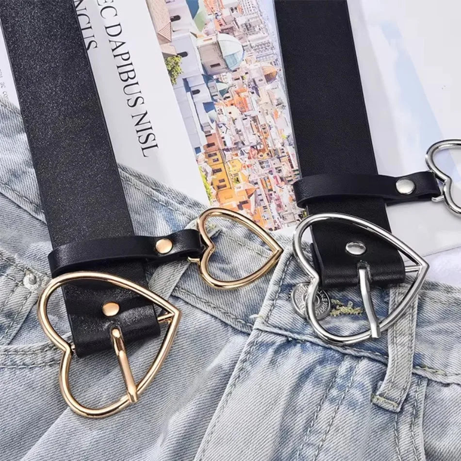 Creative Fashion Women Heart-shaped Buckle Waist Belt Version