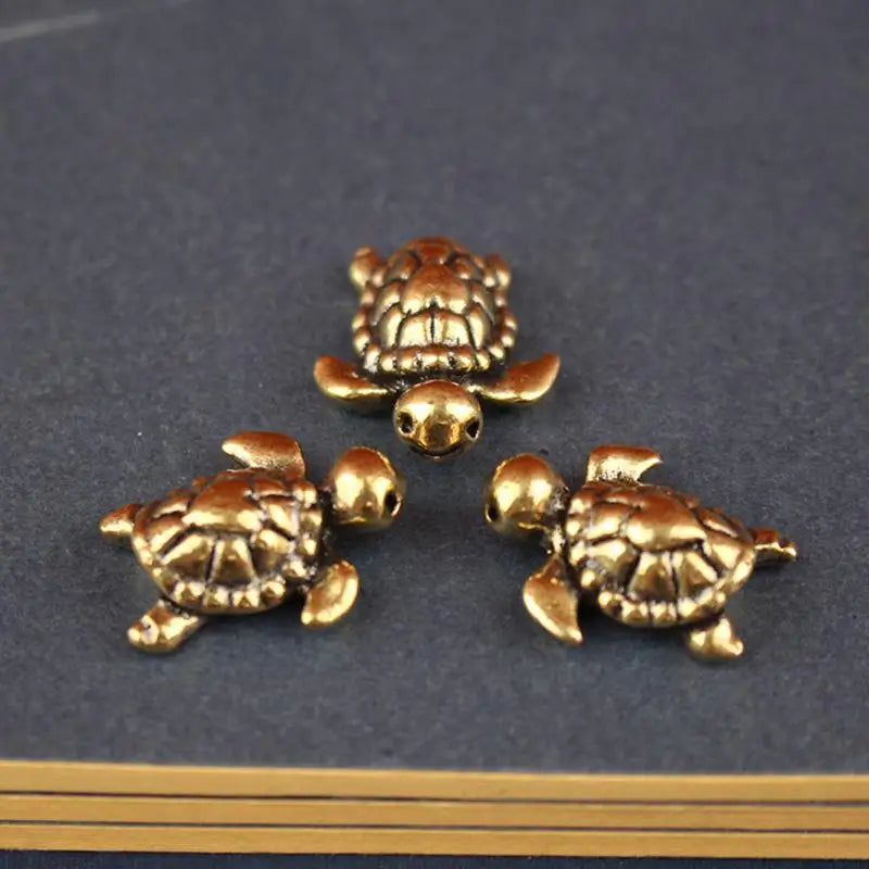 Brass Turtle Figurine – Vintage Tortoise Statue for Home & Desk