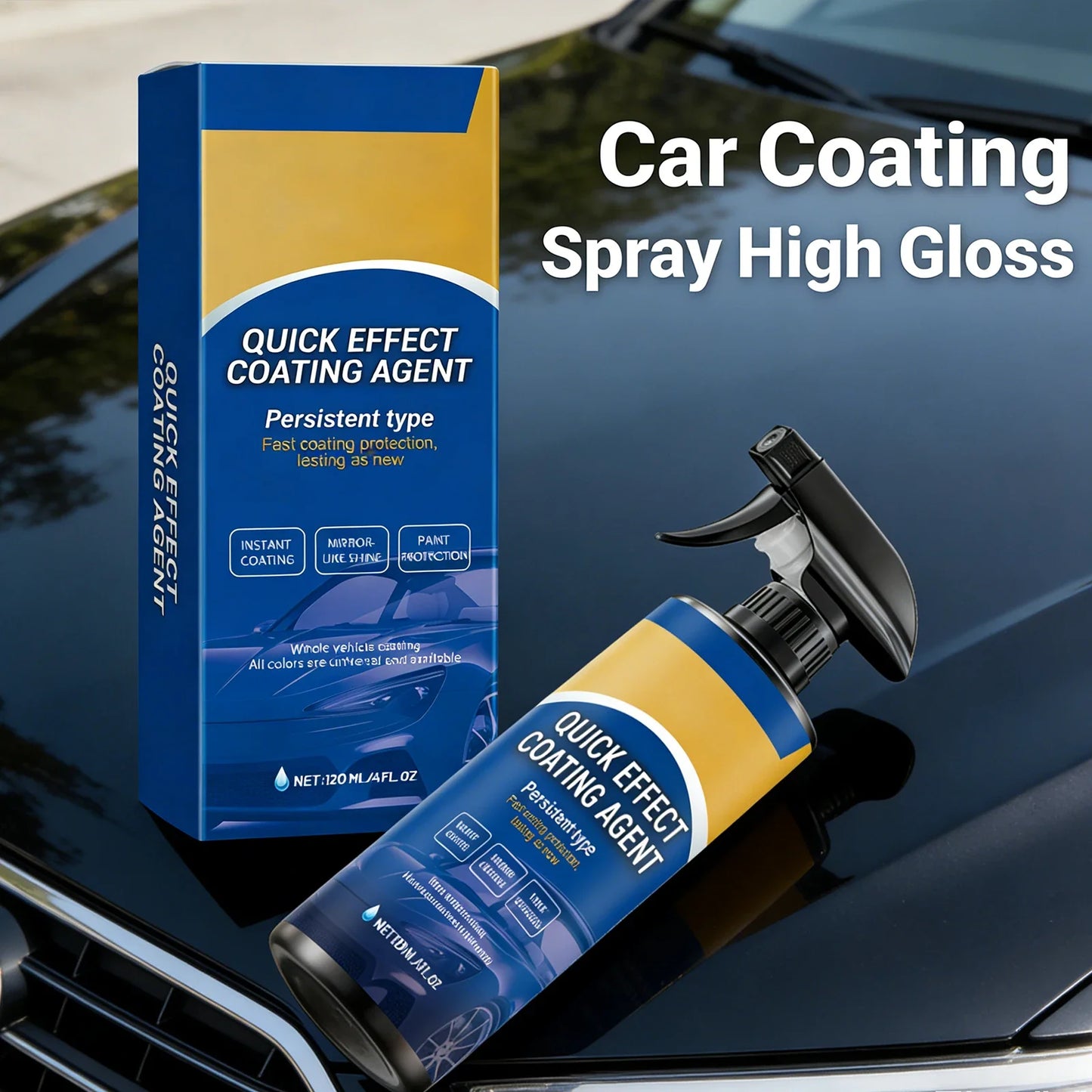 Ceramic Coating Spray – Hydrophobic Car Paint Protection 120ml